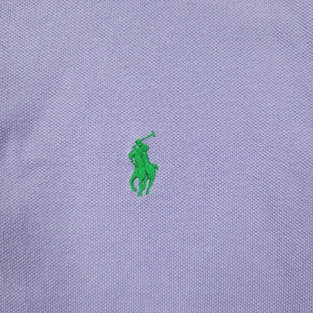 Polo Ralph Lauren Polo Shirt Mens Large Purple Custom Fit Short Sleeve Pony